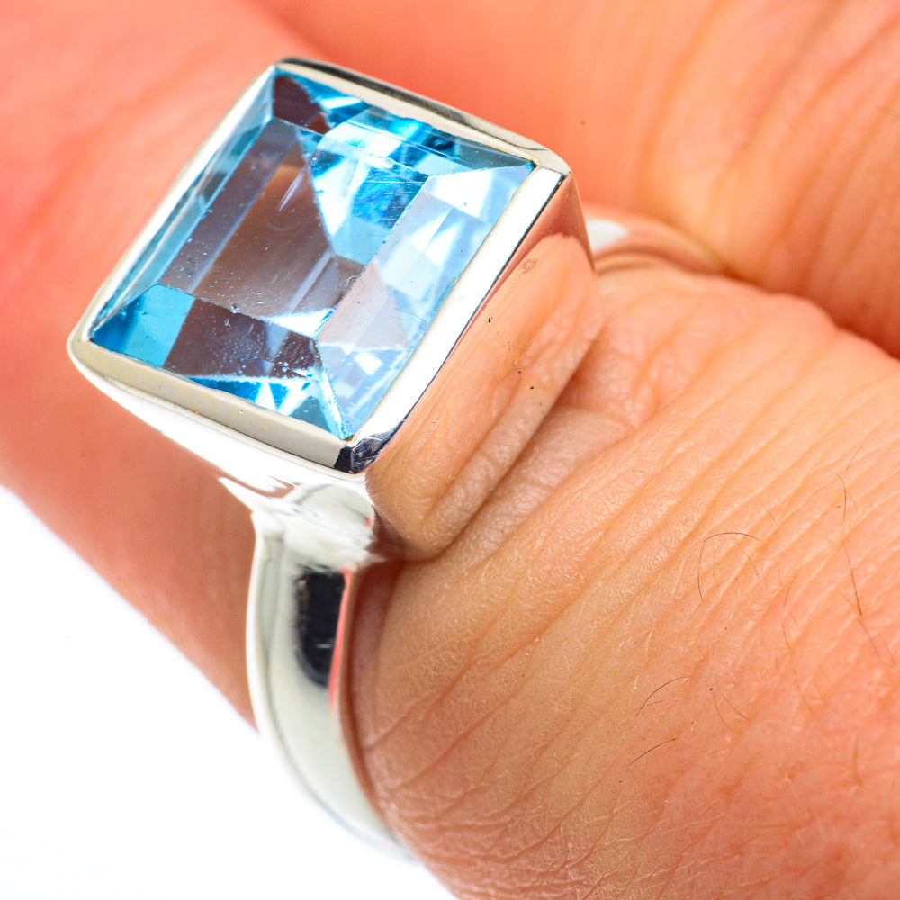 Blue Topaz Rings handcrafted by Anasilvercos - RING62513