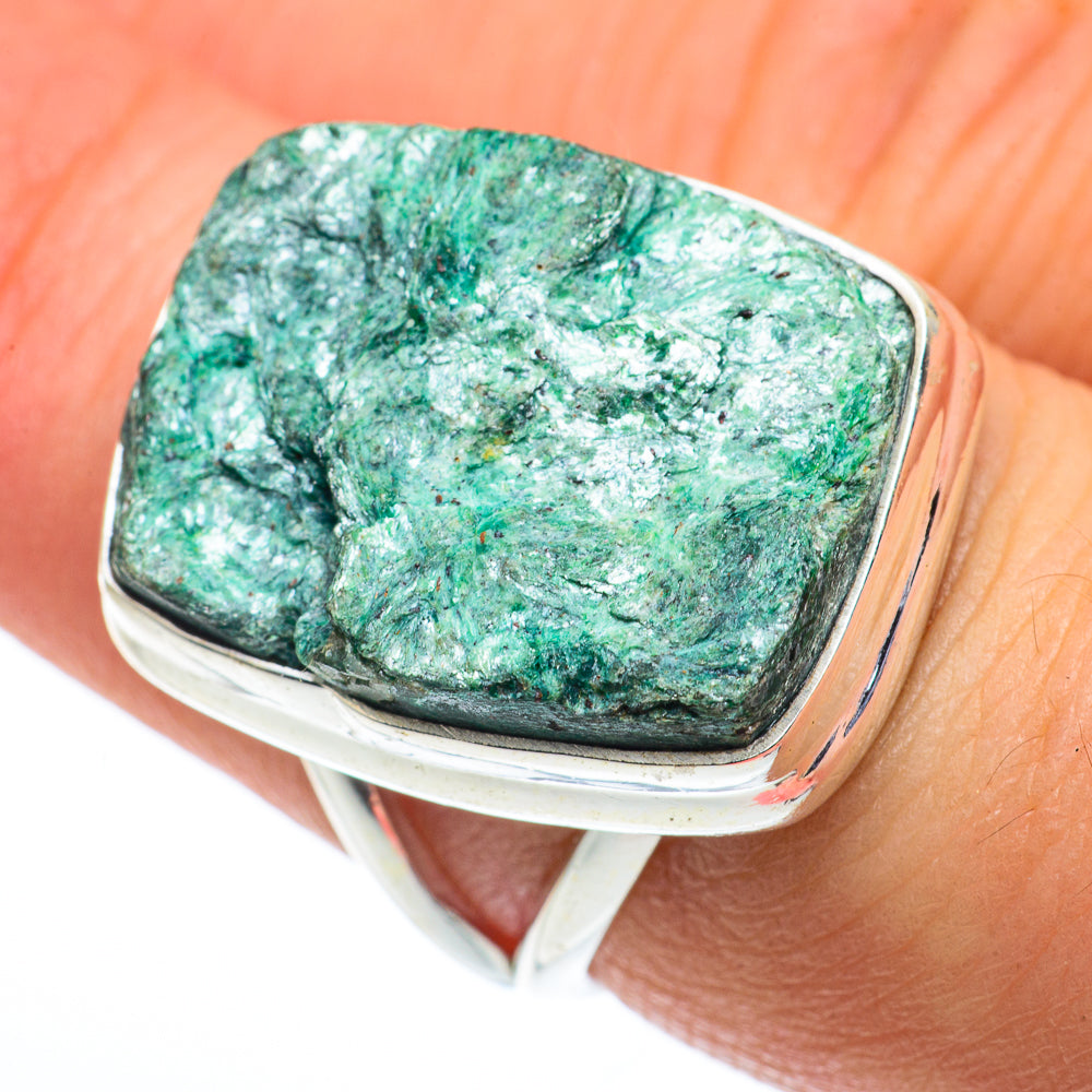 Green Fuchsite Rings handcrafted by Anasilvercos - RING62517