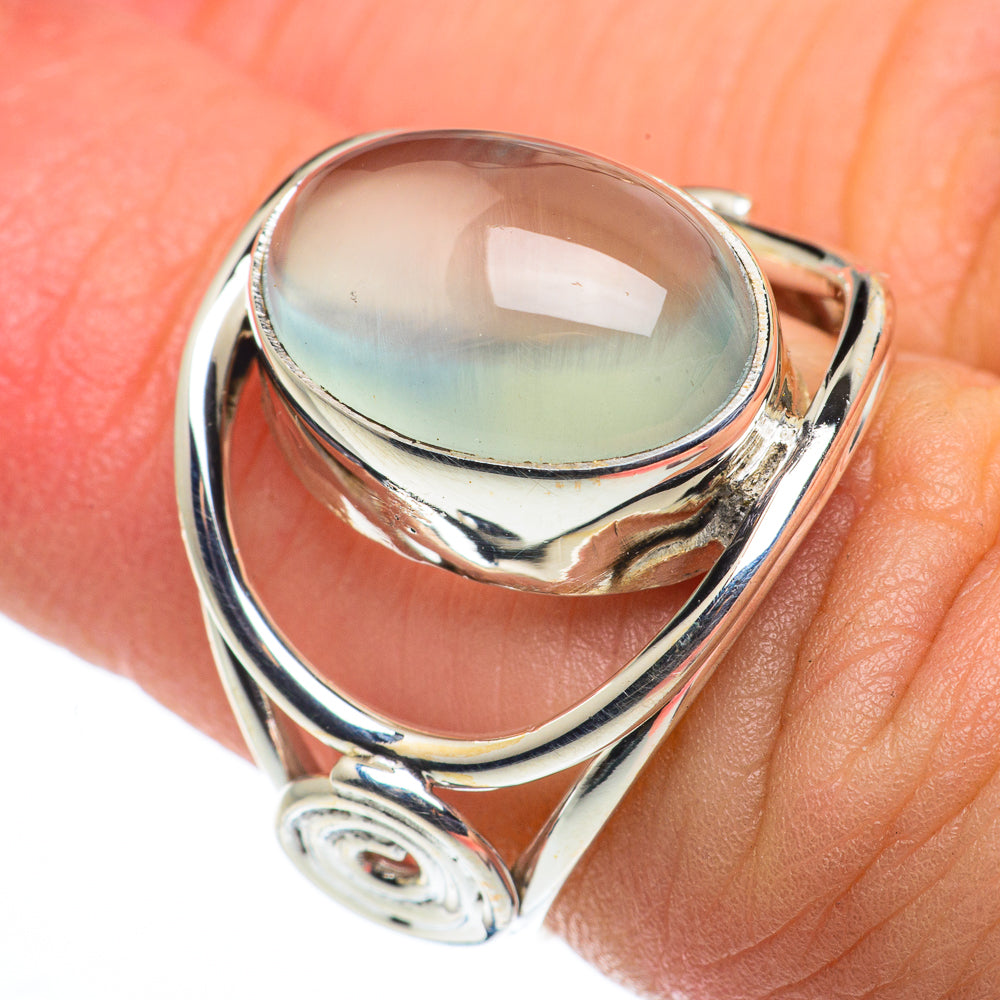 Aqua Chalcedony Rings handcrafted by Anasilvercos - RING62518