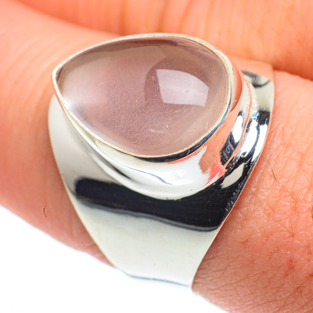 Rose Quartz Rings handcrafted by Anasilvercos - RING62529