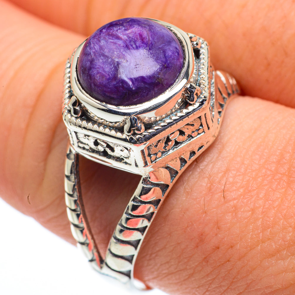 Charoite Rings handcrafted by Anasilvercos - RING62531