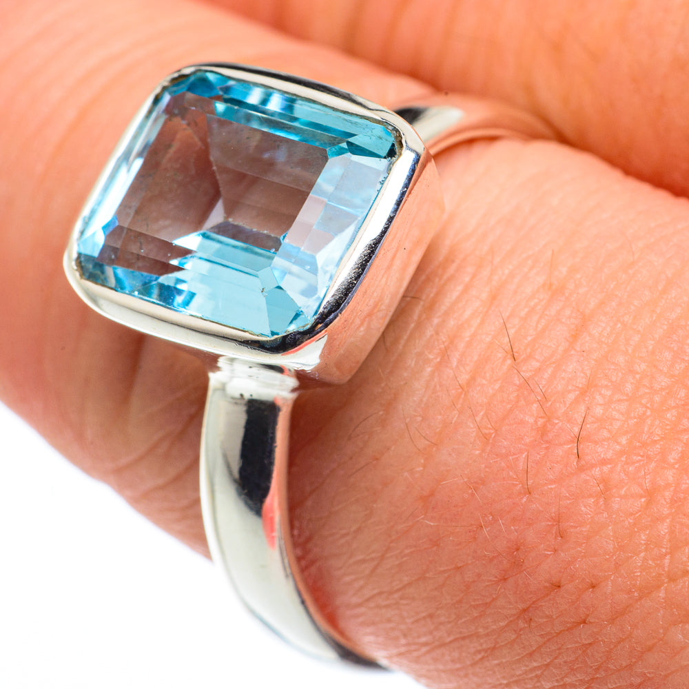 Blue Topaz Rings handcrafted by Anasilvercos - RING62539