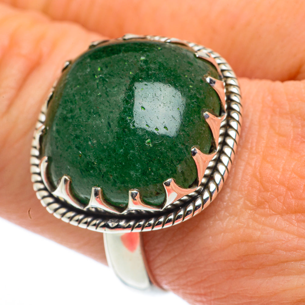 Green Aventurine Rings handcrafted by Anasilvercos - RING62542