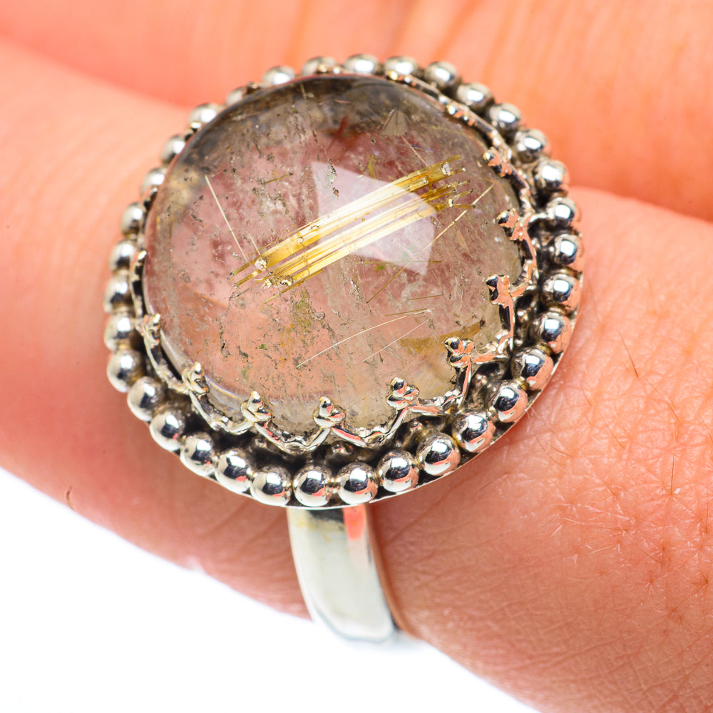 Rutilated Quartz Rings handcrafted by Anasilvercos - RING62559