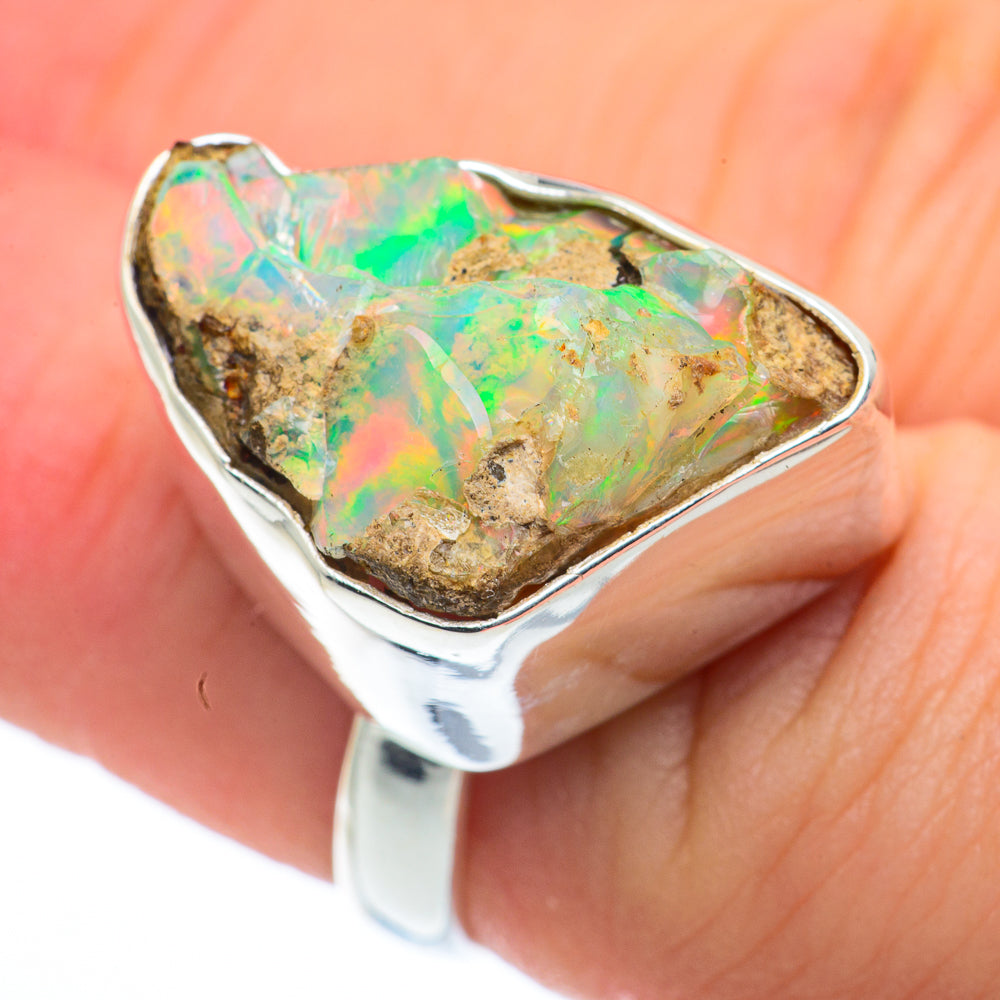 Ethiopian Opal Rings handcrafted by Anasilvercos - RING62562