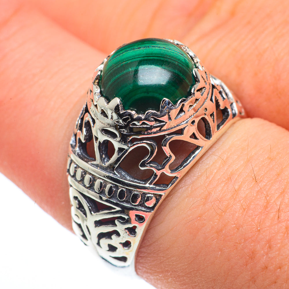 Malachite Rings handcrafted by Anasilvercos - RING62569