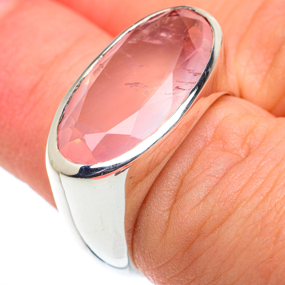 Rose Quartz Rings handcrafted by Anasilvercos - RING62578