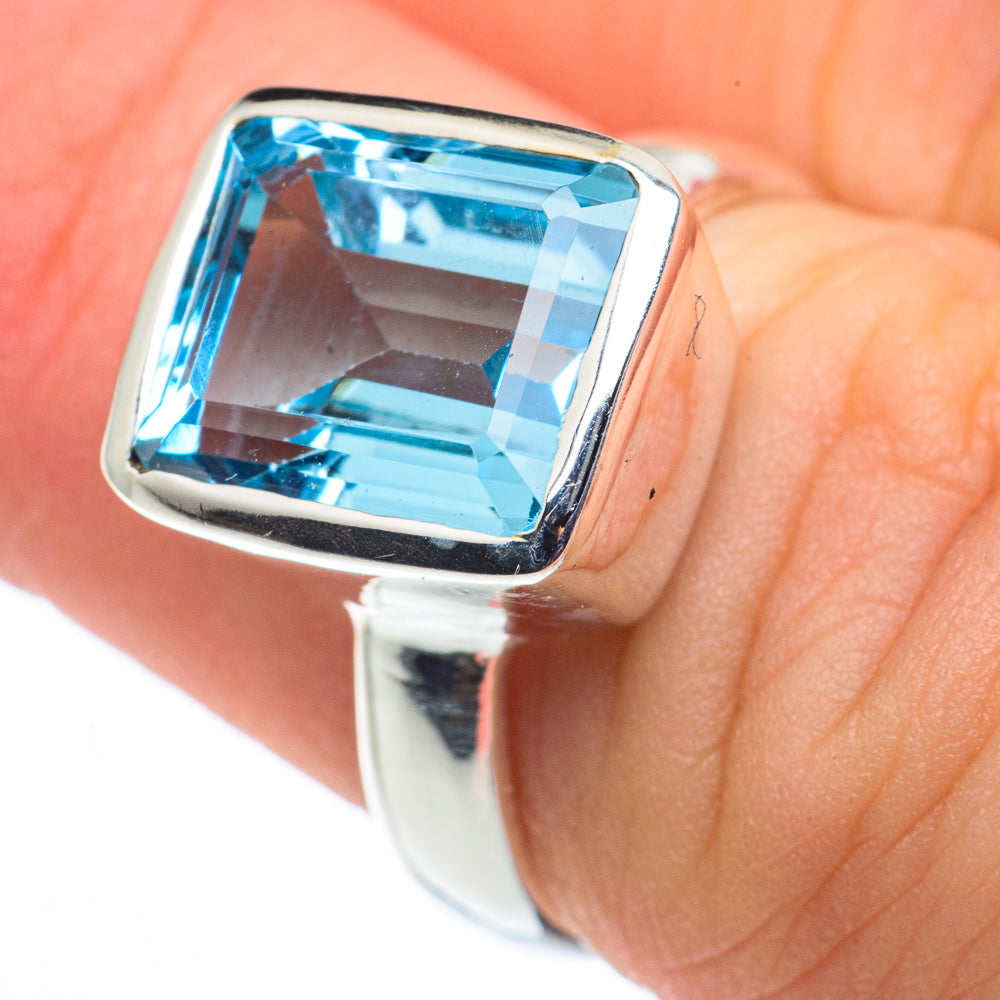 Blue Topaz Rings handcrafted by Anasilvercos - RING62591