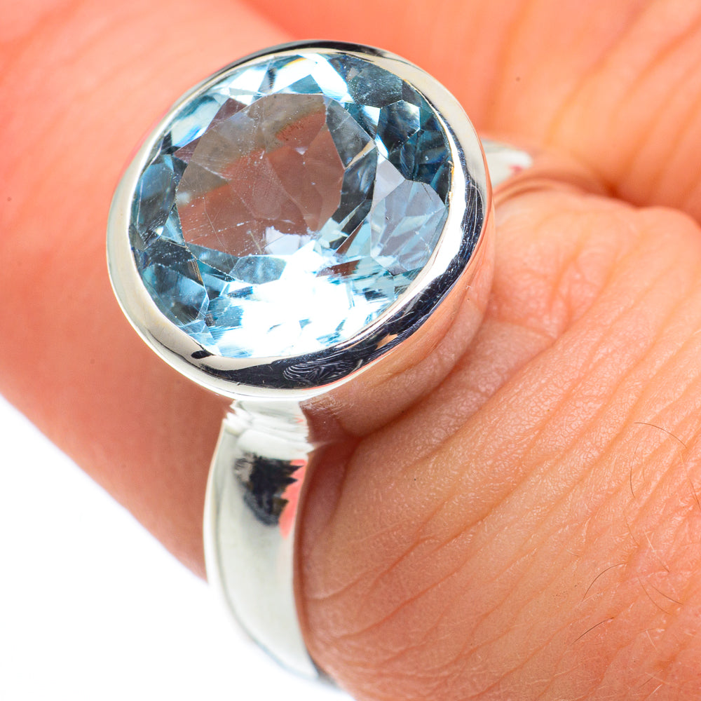 Blue Topaz Rings handcrafted by Anasilvercos - RING62594