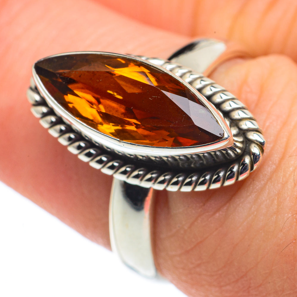 Mandarin Citrine Rings handcrafted by Anasilvercos - RING62600