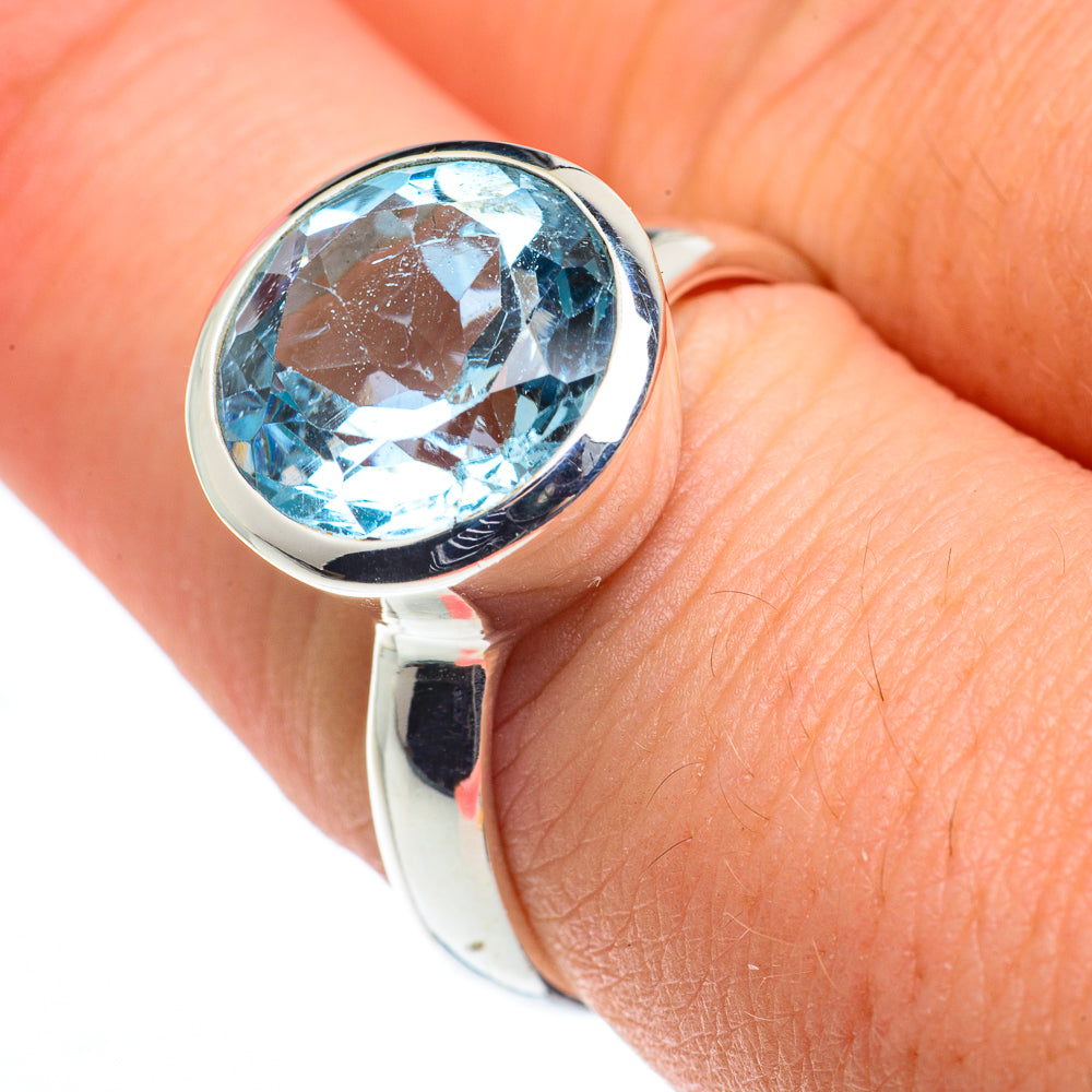 Blue Topaz Rings handcrafted by Anasilvercos - RING62617