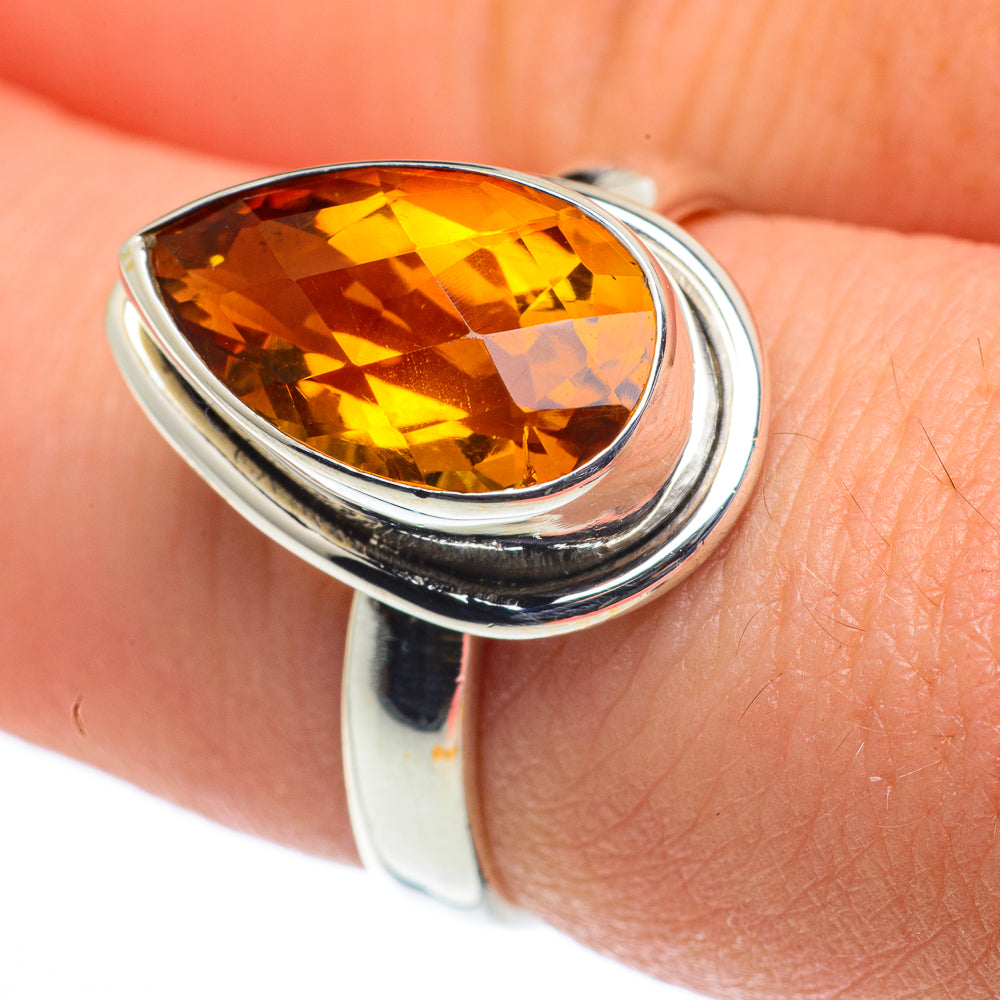 Mandarin Citrine Rings handcrafted by Anasilvercos - RING62625