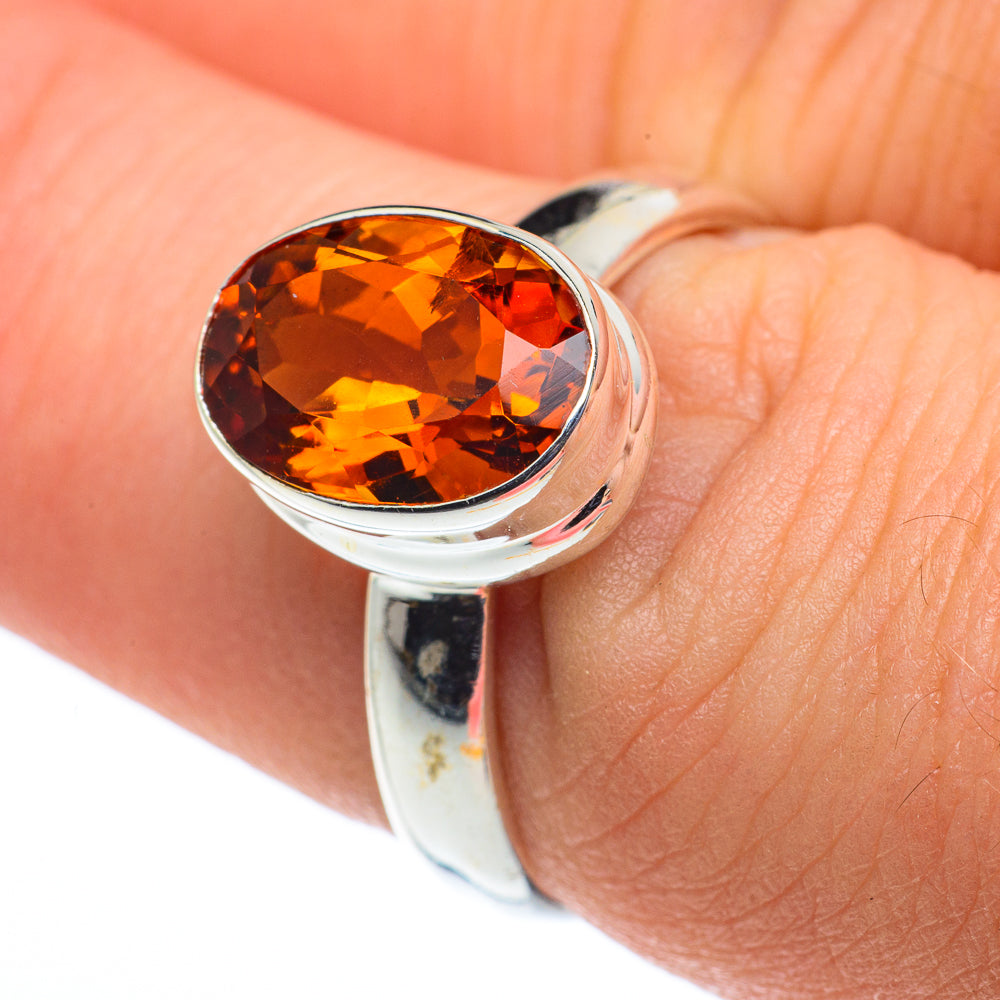 Mandarin Citrine Rings handcrafted by Anasilvercos - RING62626
