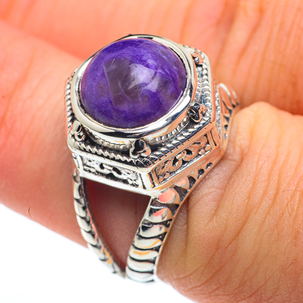 Charoite Rings handcrafted by Anasilvercos - RING62639