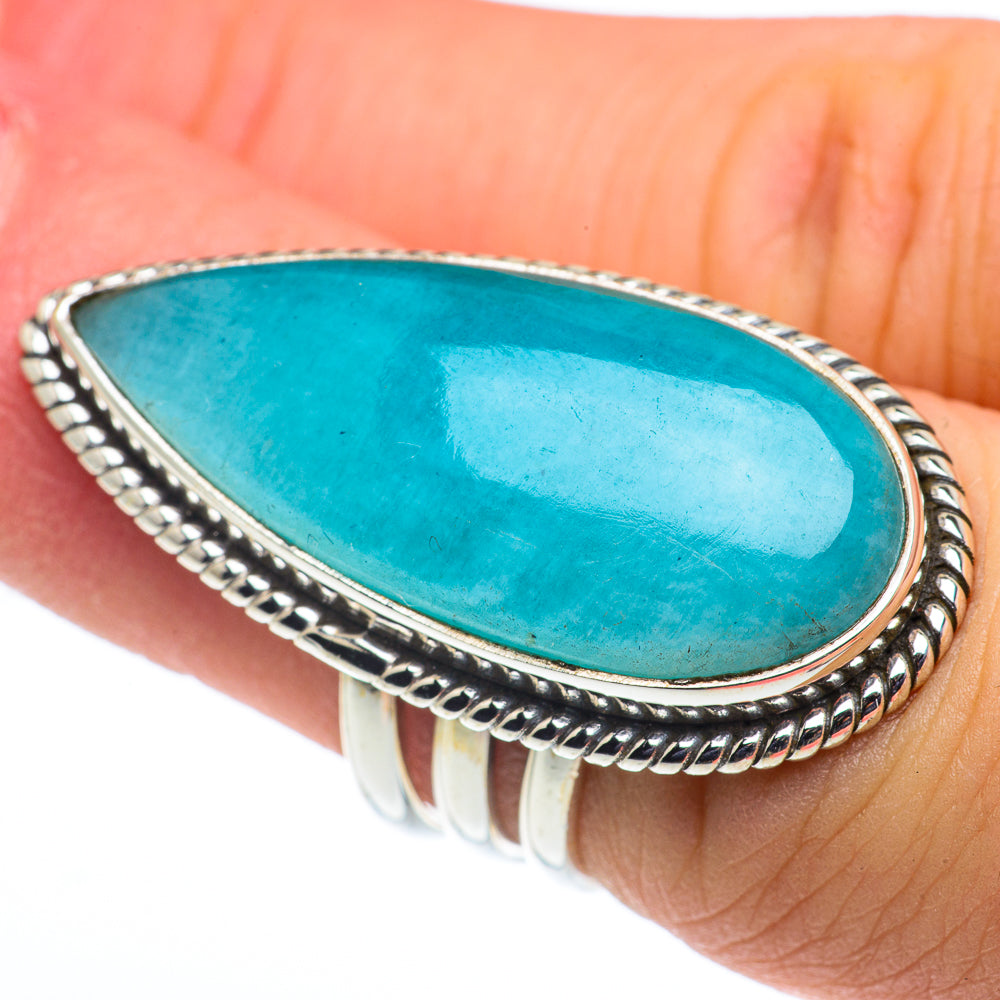Peruvian Amazonite Rings handcrafted by Anasilvercos - RING62657