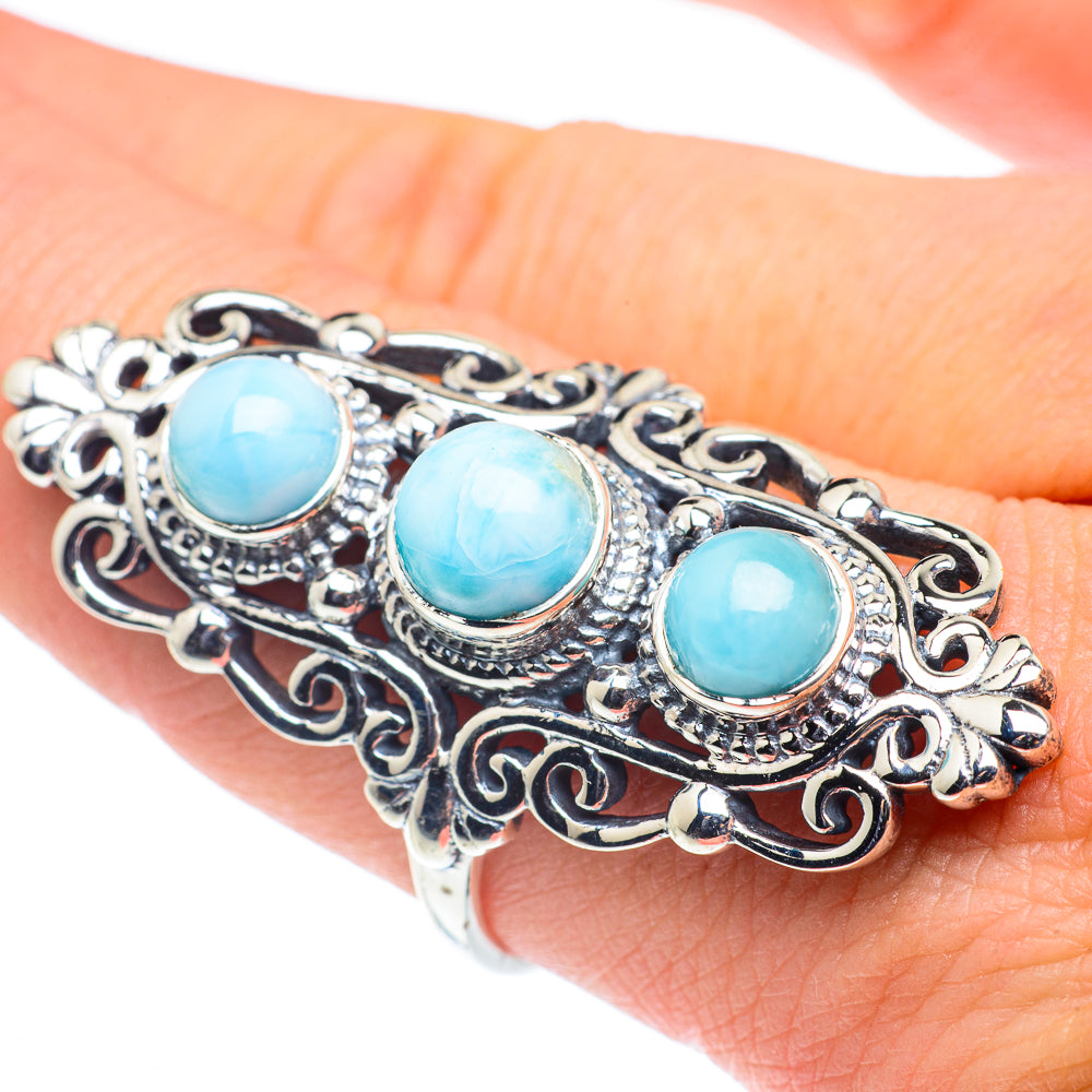Larimar Rings handcrafted by Anasilvercos - RING62681