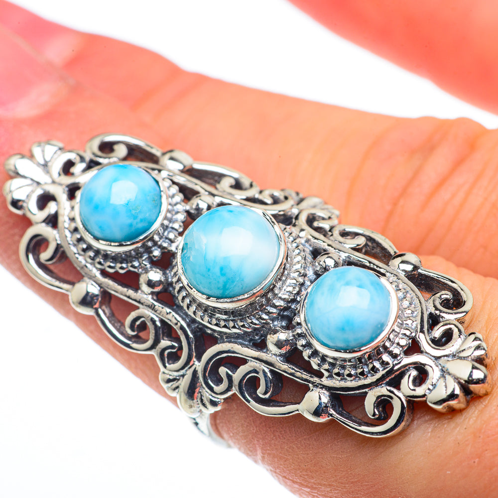 Larimar Rings handcrafted by Anasilvercos - RING62699