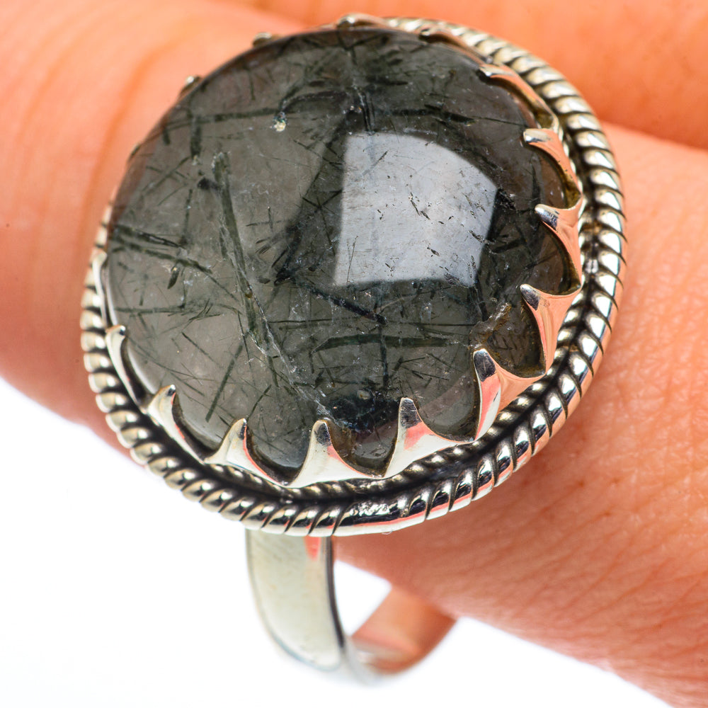 Tourmalinated Quartz Rings handcrafted by Anasilvercos - RING62729