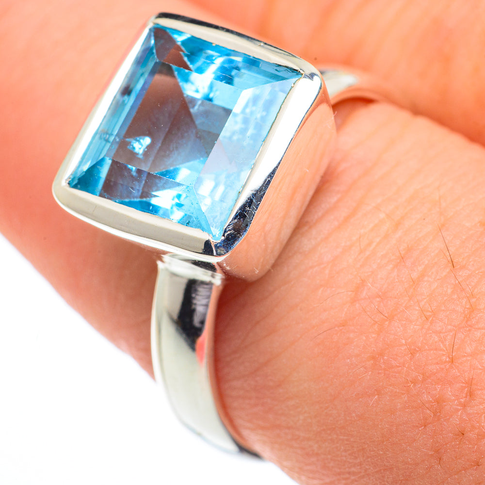 Blue Topaz Rings handcrafted by Anasilvercos - RING62753