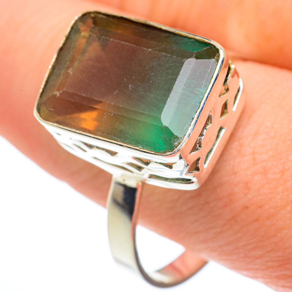 Green Fluorite Rings handcrafted by Anasilvercos - RING62780