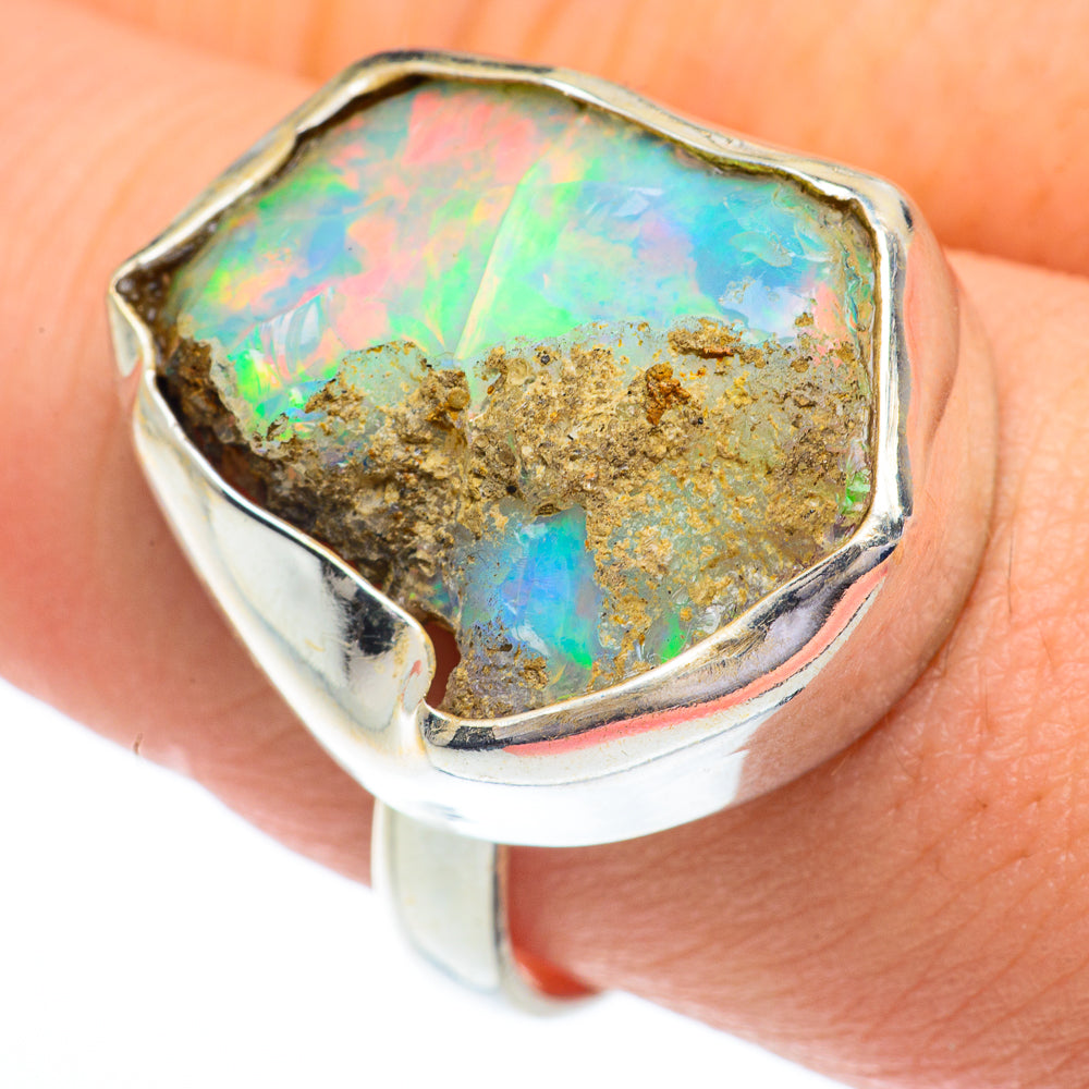 Ethiopian Opal Rings handcrafted by Anasilvercos - RING62782