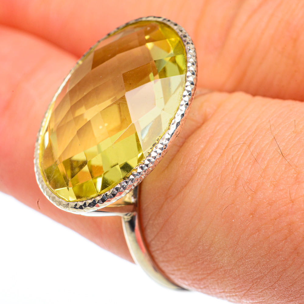 Lemon Quartz Rings handcrafted by Anasilvercos - RING62785