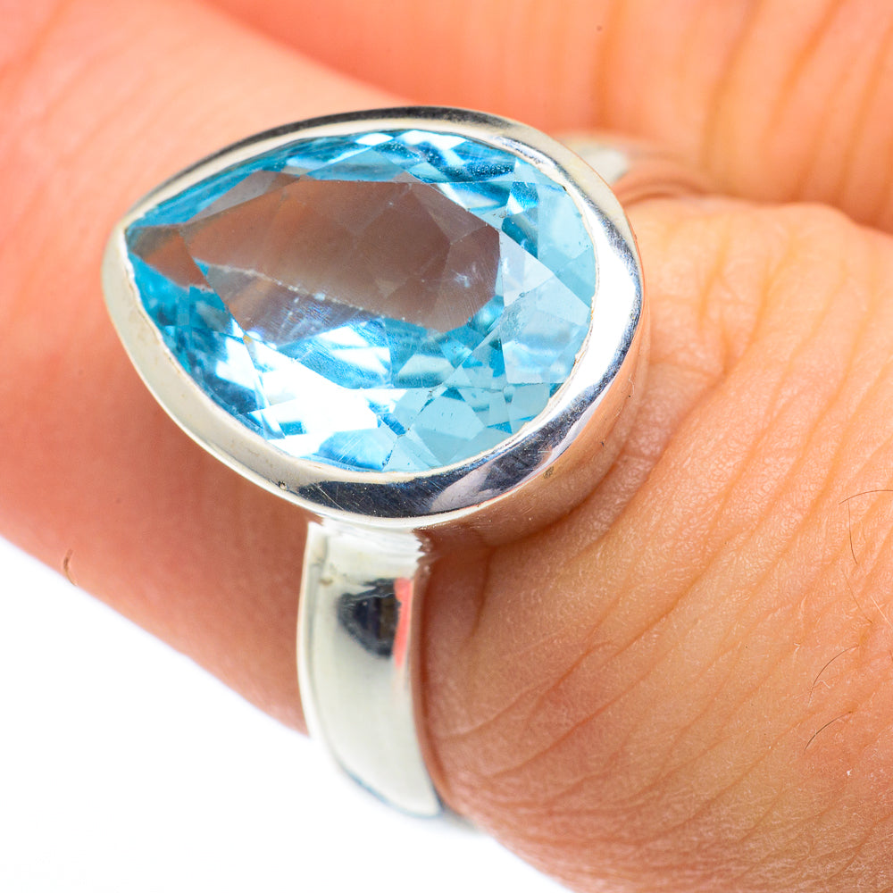 Blue Topaz Rings handcrafted by Anasilvercos - RING62789