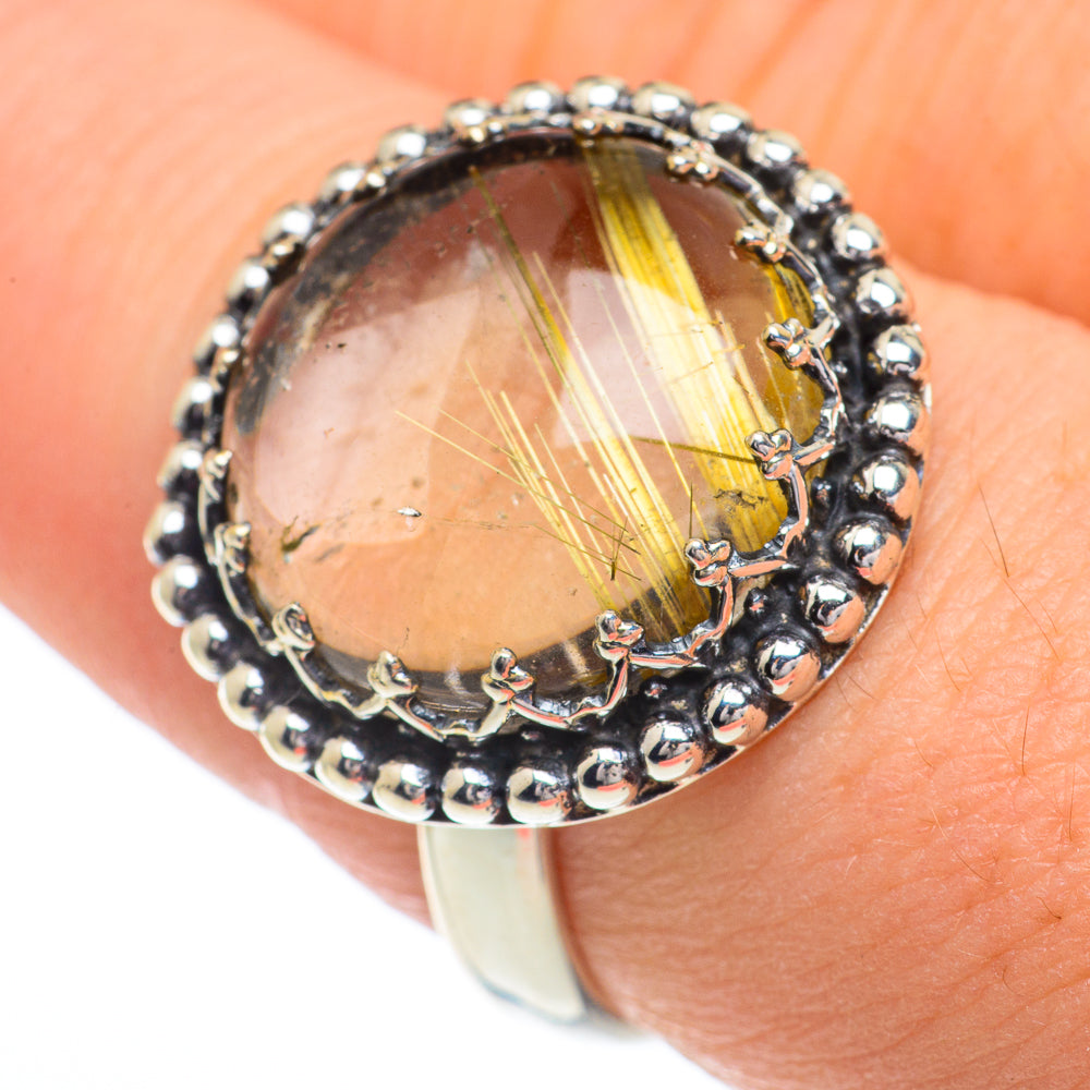 Rutilated Quartz Rings handcrafted by Anasilvercos - RING62809