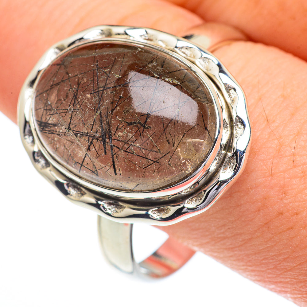 Tourmalinated Quartz Rings handcrafted by Anasilvercos - RING62810