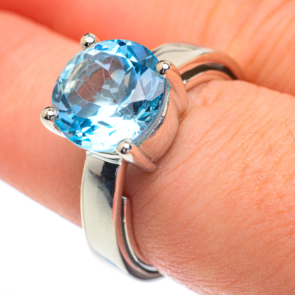 Blue Topaz Rings handcrafted by Anasilvercos - RING62826