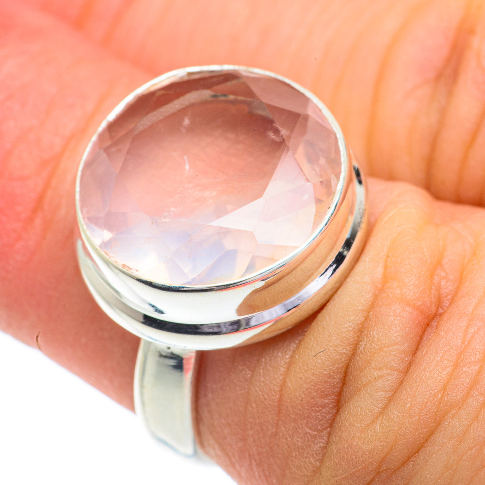 Rose Quartz Rings handcrafted by Anasilvercos - RING62836