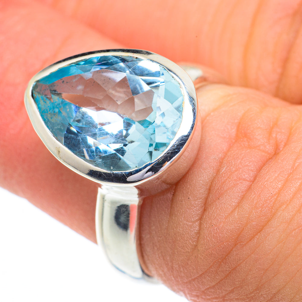 Blue Topaz Rings handcrafted by Anasilvercos - RING62844