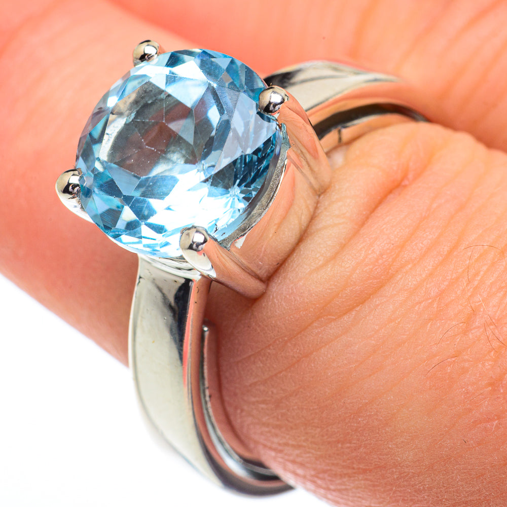 Blue Topaz Rings handcrafted by Anasilvercos - RING62846