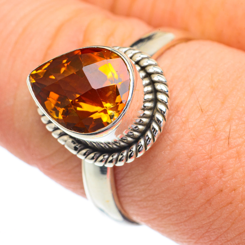 Mandarin Citrine Rings handcrafted by Anasilvercos - RING62854