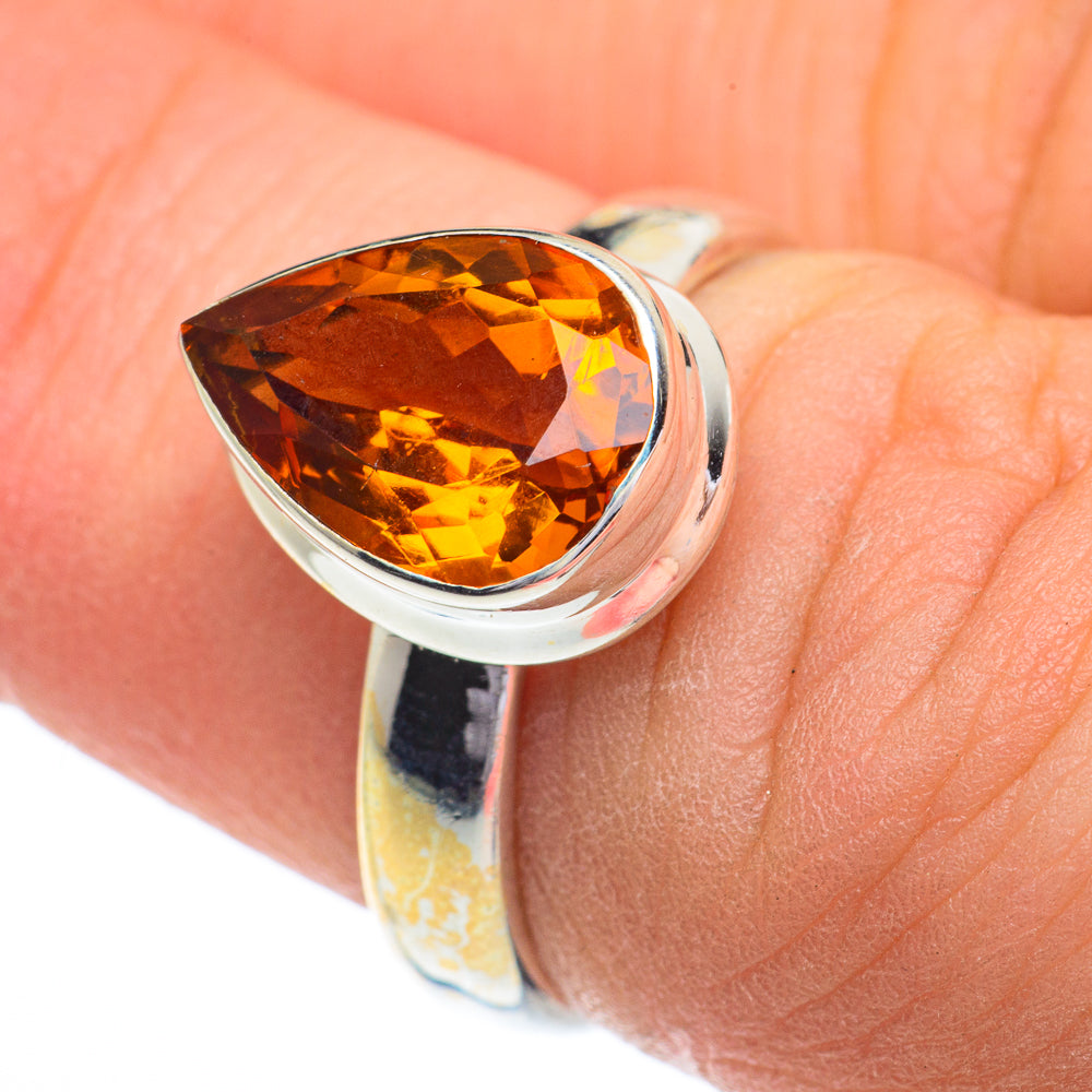 Mandarin Citrine Rings handcrafted by Anasilvercos - RING62856