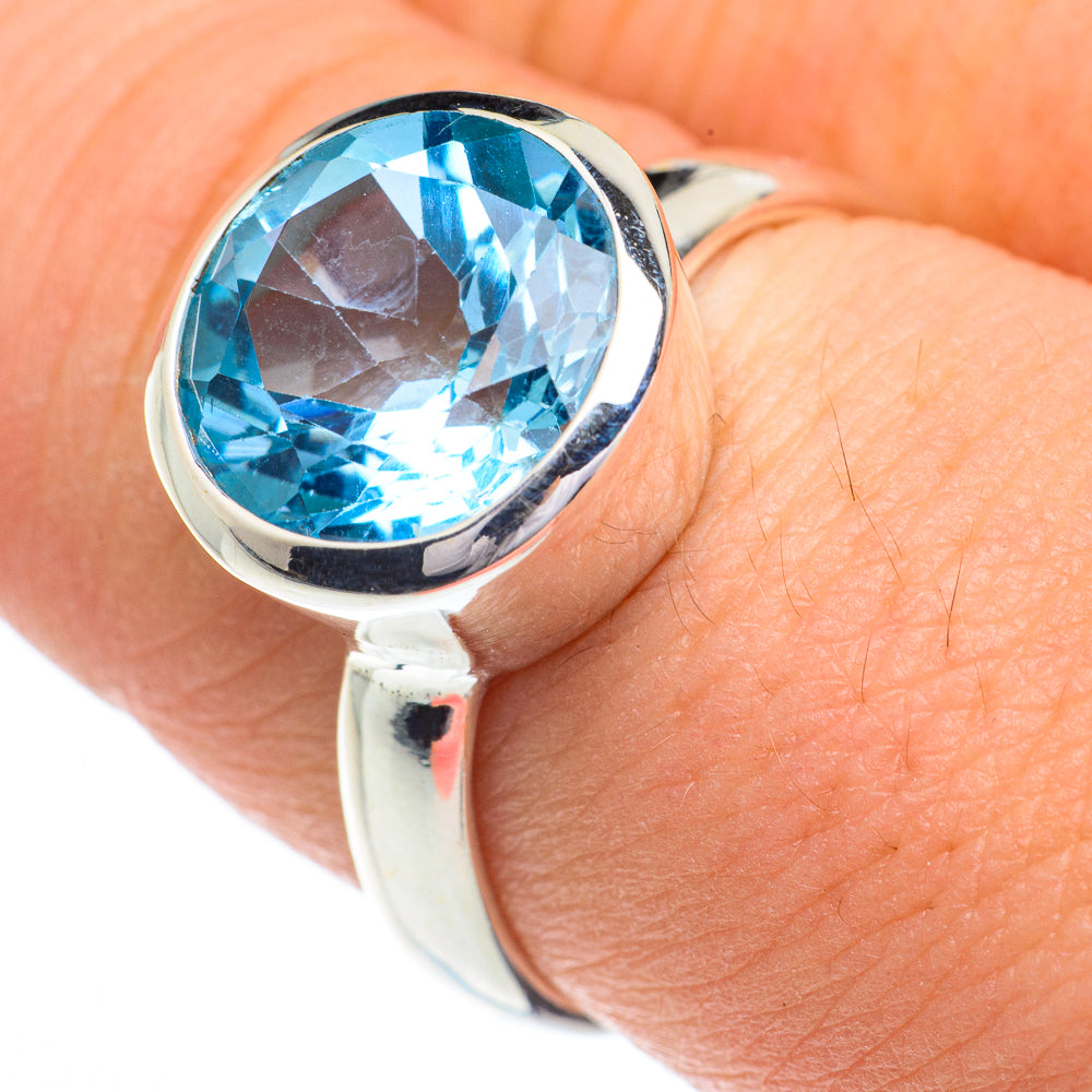 Blue Topaz Rings handcrafted by Anasilvercos - RING62868