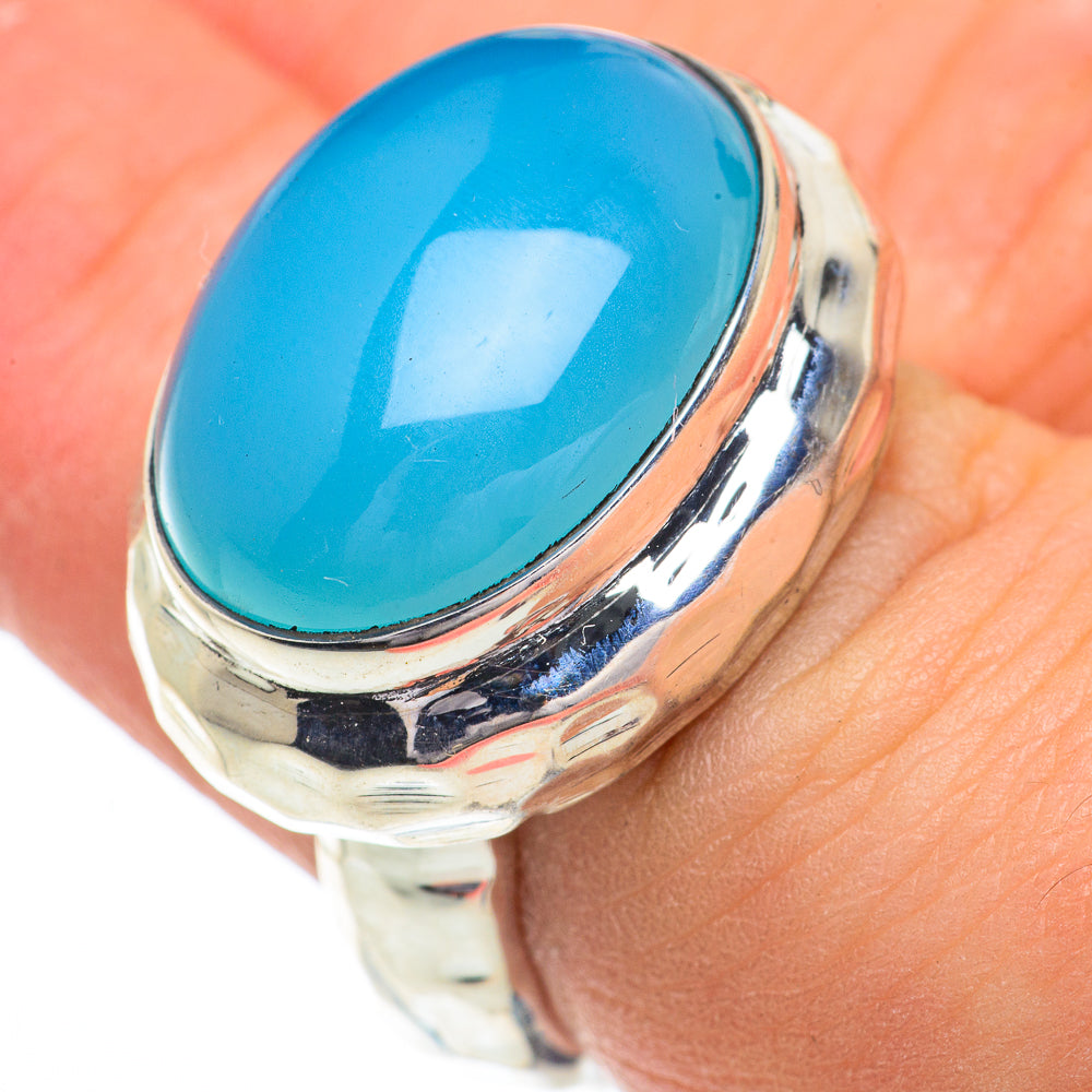 Aqua Chalcedony Rings handcrafted by Anasilvercos - RING62870
