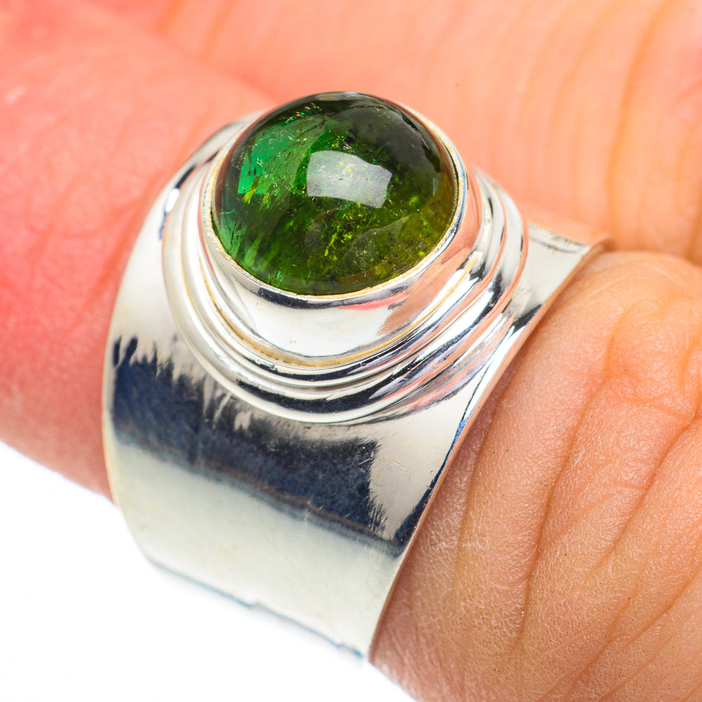 Green Tourmaline Rings handcrafted by Anasilvercos - RING62873