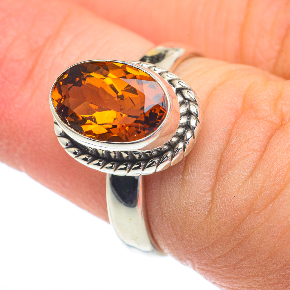 Mandarin Citrine Rings handcrafted by Anasilvercos - RING62876