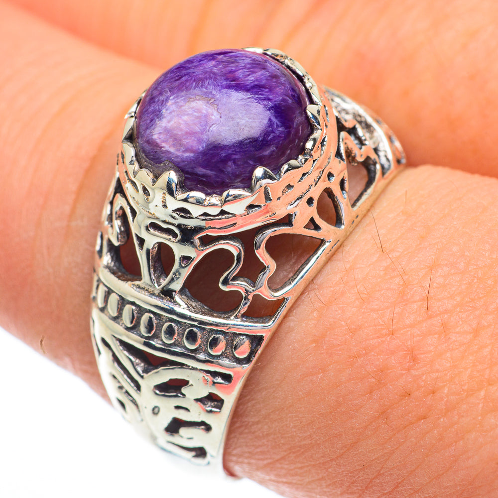 Charoite Rings handcrafted by Anasilvercos - RING62883