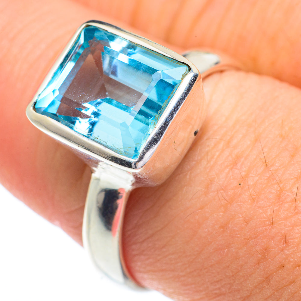 Blue Topaz Rings handcrafted by Anasilvercos - RING62886