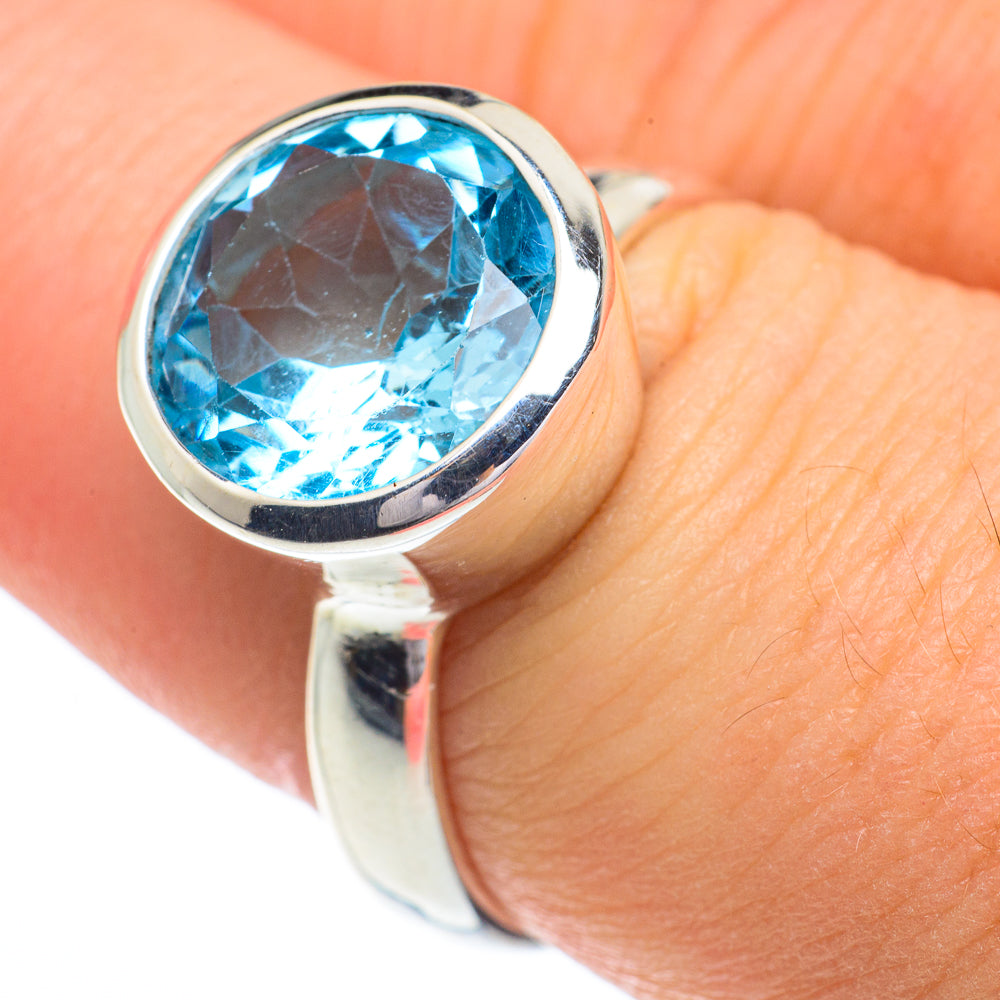Blue Topaz Rings handcrafted by Anasilvercos - RING62889
