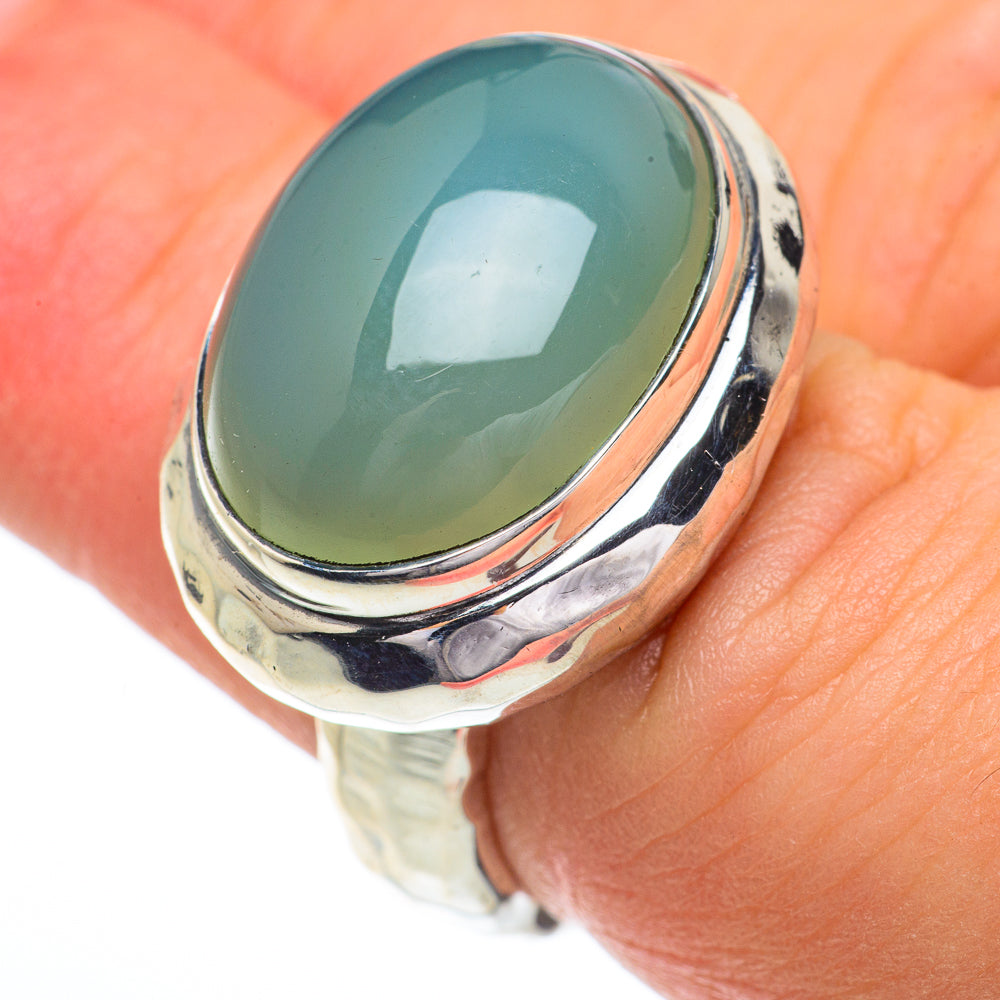 Aqua Chalcedony Rings handcrafted by Anasilvercos - RING62890