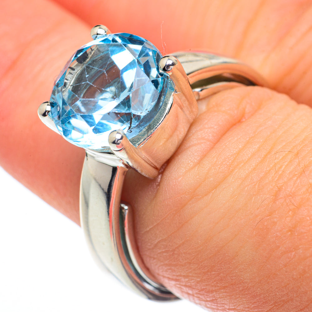 Blue Topaz Rings handcrafted by Anasilvercos - RING62893