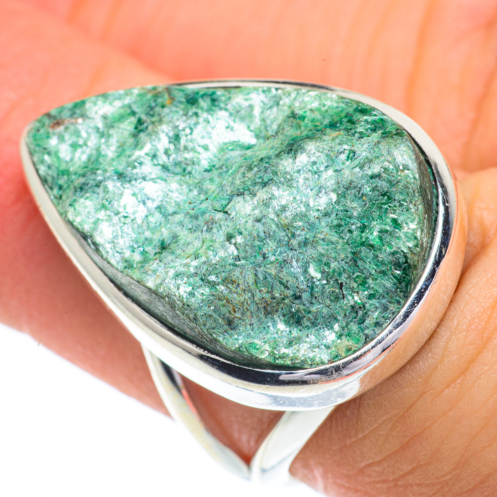 Green Fuchsite Rings handcrafted by Anasilvercos - RING62894