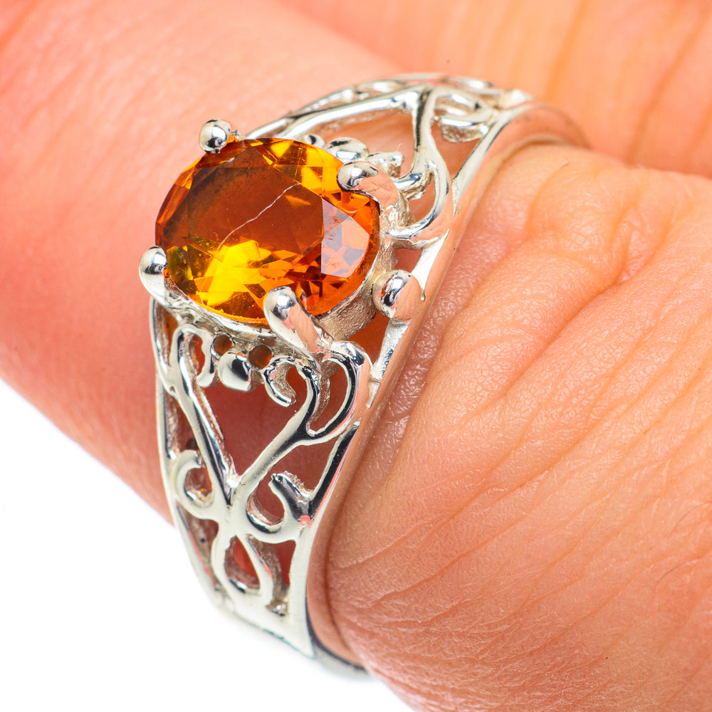 Mandarin Citrine Rings handcrafted by Anasilvercos - RING62896