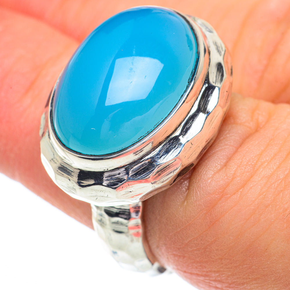 Aqua Chalcedony Rings handcrafted by Anasilvercos - RING62911