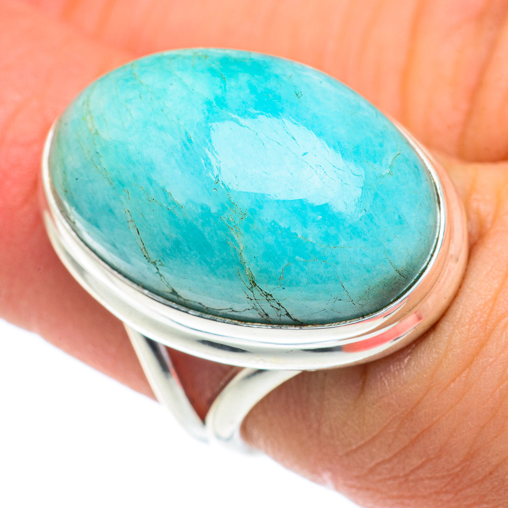 Peruvian Amazonite Rings handcrafted by Anasilvercos - RING62914