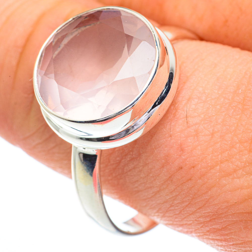 Rose Quartz Rings handcrafted by Anasilvercos - RING62920