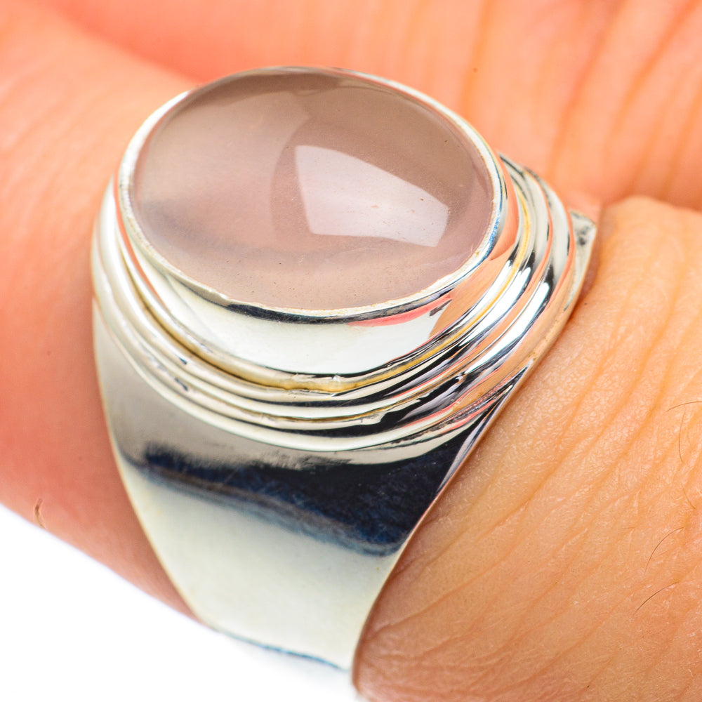 Rose Quartz Rings handcrafted by Anasilvercos - RING62922